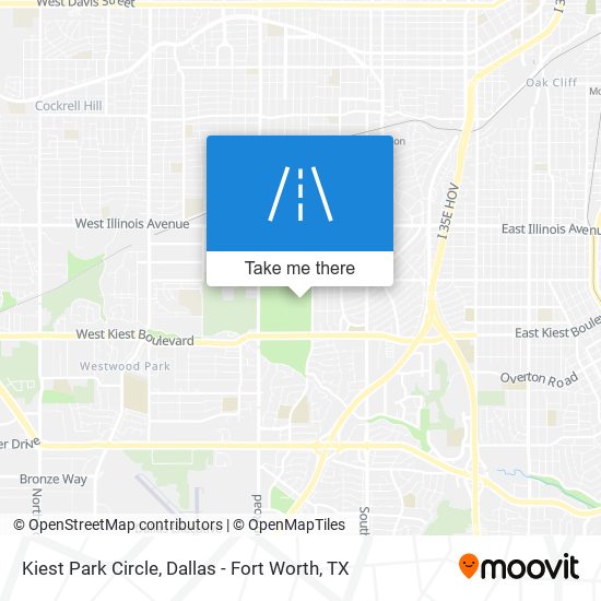 Kiest Park Circle map