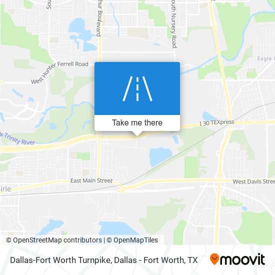 Dallas-Fort Worth Turnpike map
