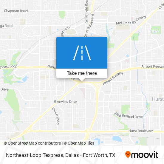 Northeast Loop Texpress map