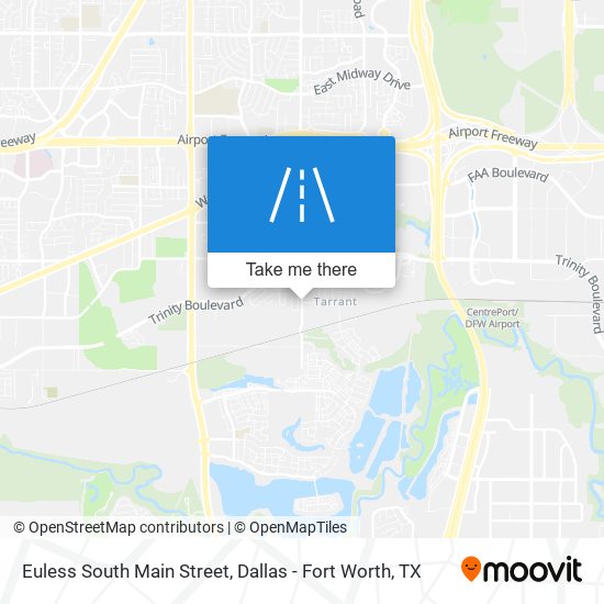 Euless South Main Street map