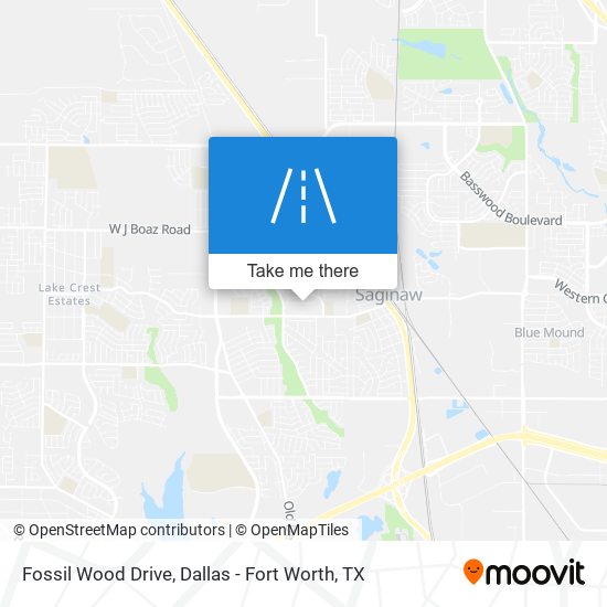 Fossil Wood Drive map