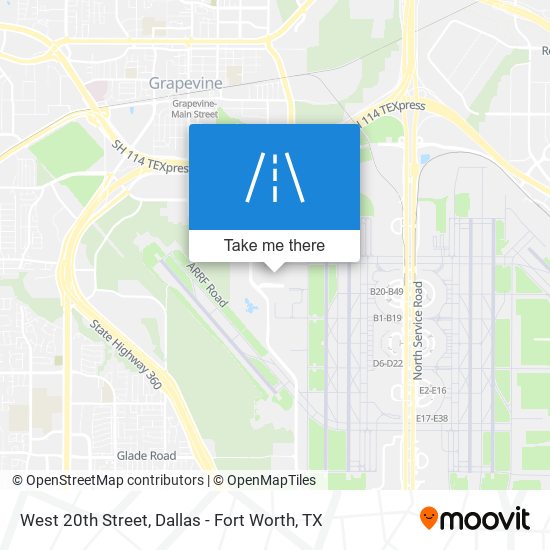 West 20th Street map