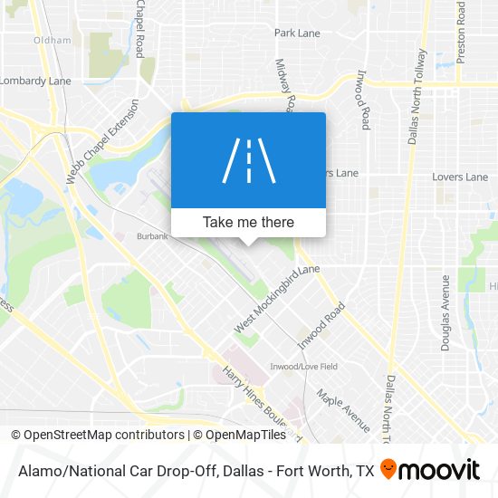Mapa de Alamo/National Car Drop-Off