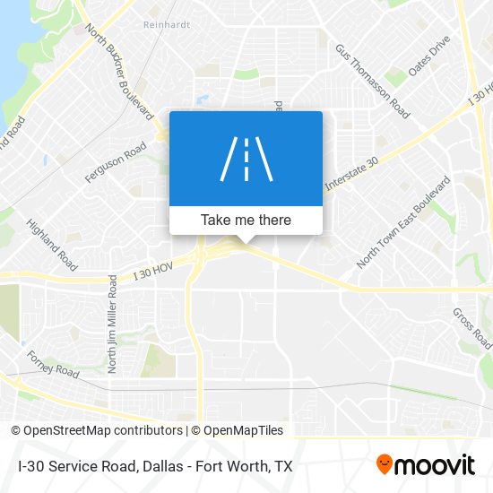 I-30 Service Road map