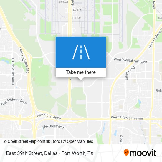 East 39th Street map