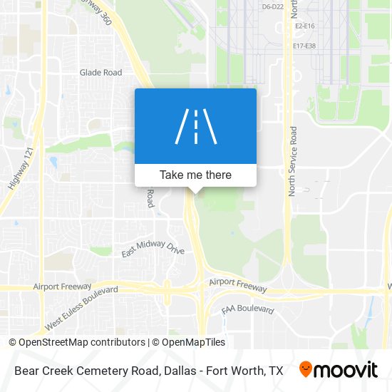 Bear Creek Cemetery Road map
