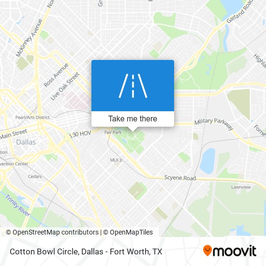 Mapa de Cotton Bowl Circle