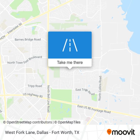 Mapa de West Fork Lane