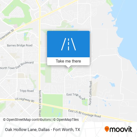 Oak Hollow Lane map