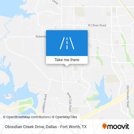 Obisidian Creek Drive map