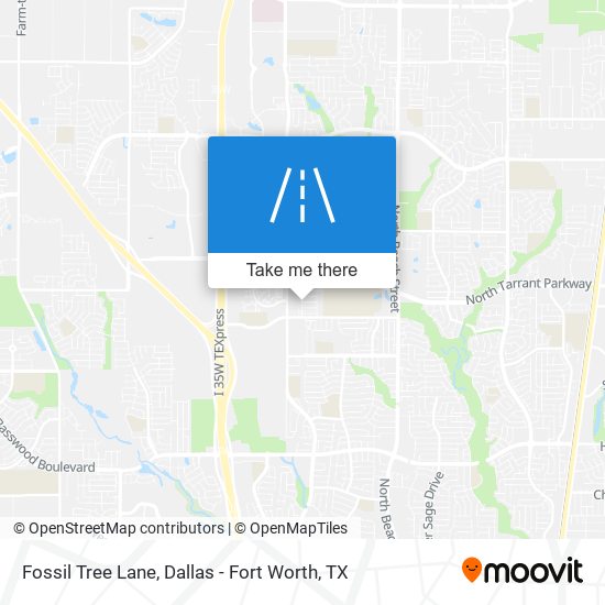 Fossil Tree Lane map