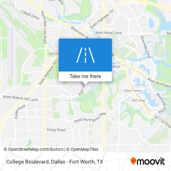 College Boulevard map