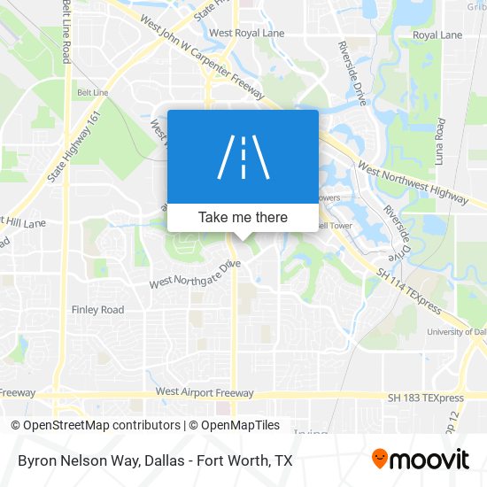 Mapa de Byron Nelson Way