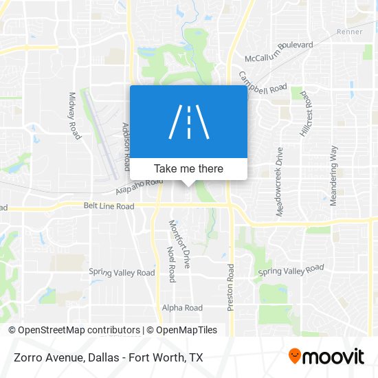 Zorro Avenue map