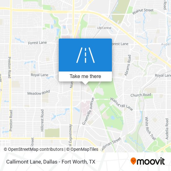 Callimont Lane map