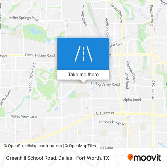 Greenhill School Road map