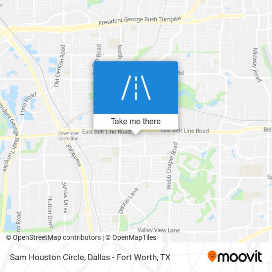 Mapa de Sam Houston Circle