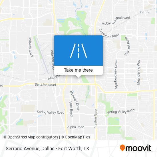 Serrano Avenue map