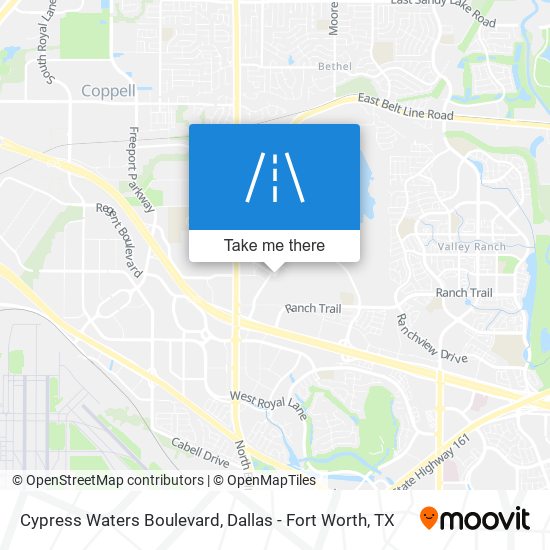 Mapa de Cypress Waters Boulevard