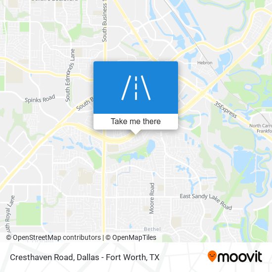 Cresthaven Road map
