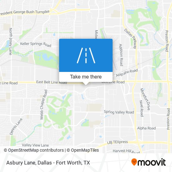 Mapa de Asbury Lane