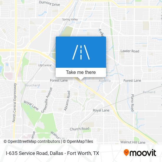 Mapa de I-635 Service Road