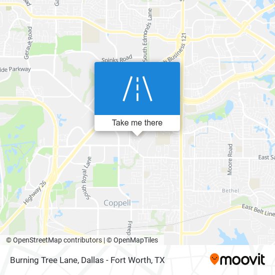 Burning Tree Lane map
