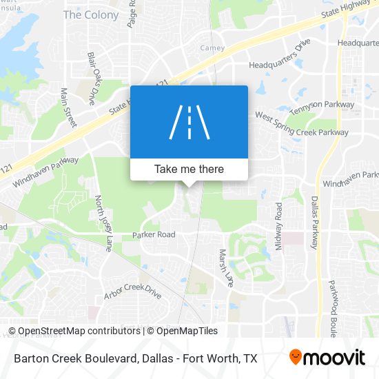 Barton Creek Boulevard map