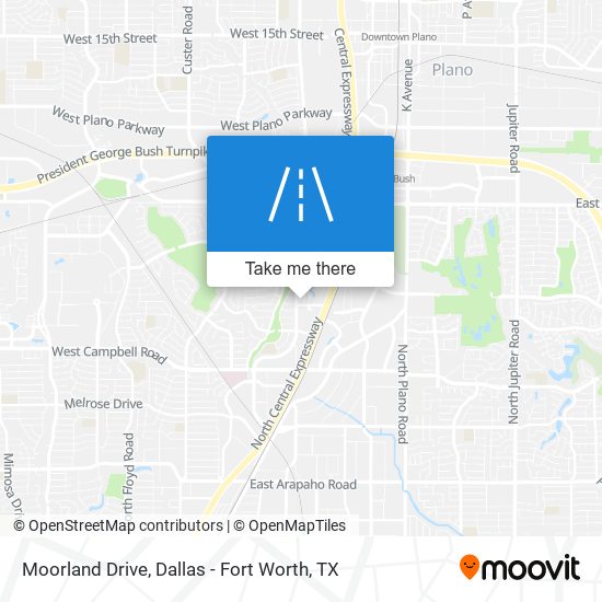Moorland Drive map