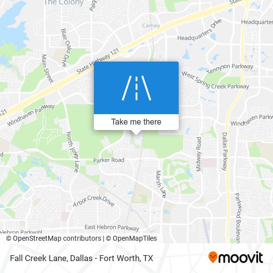 Mapa de Fall Creek Lane
