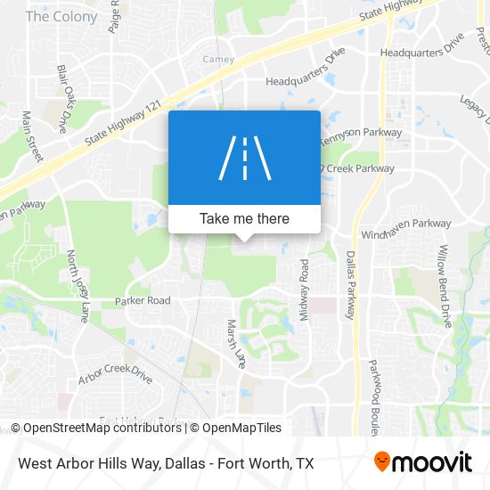 West Arbor Hills Way map
