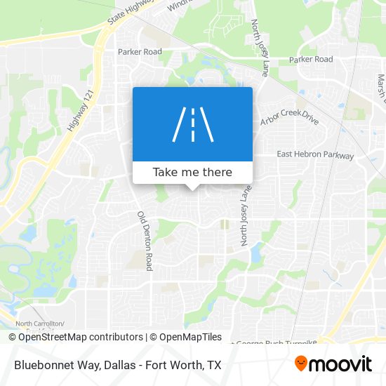 Bluebonnet Way map