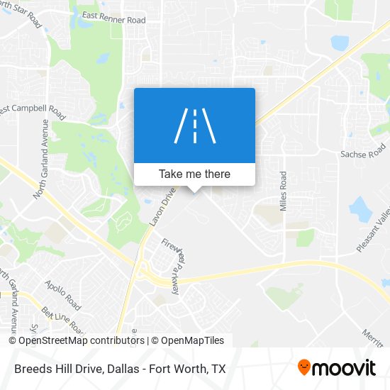 Breeds Hill Drive map