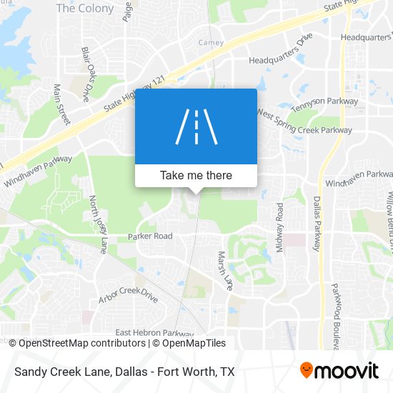 Sandy Creek Lane map