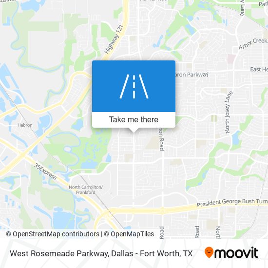 West Rosemeade Parkway map