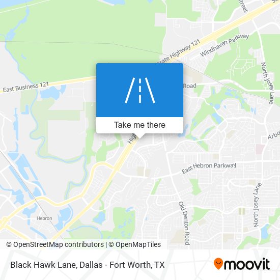 Black Hawk Lane map