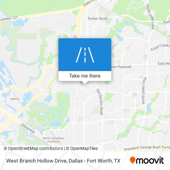 West Branch Hollow Drive map