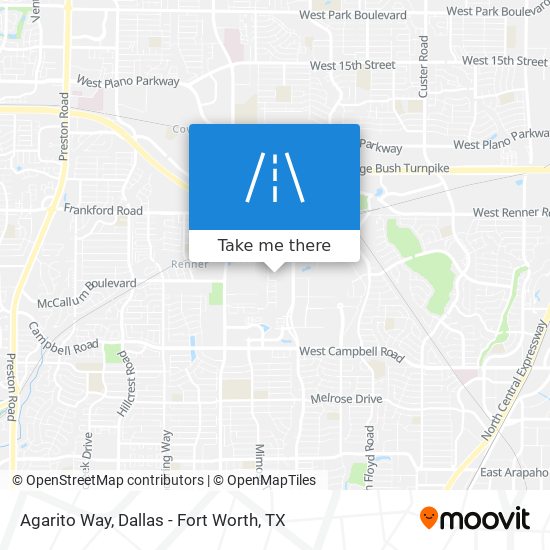 Agarito Way map