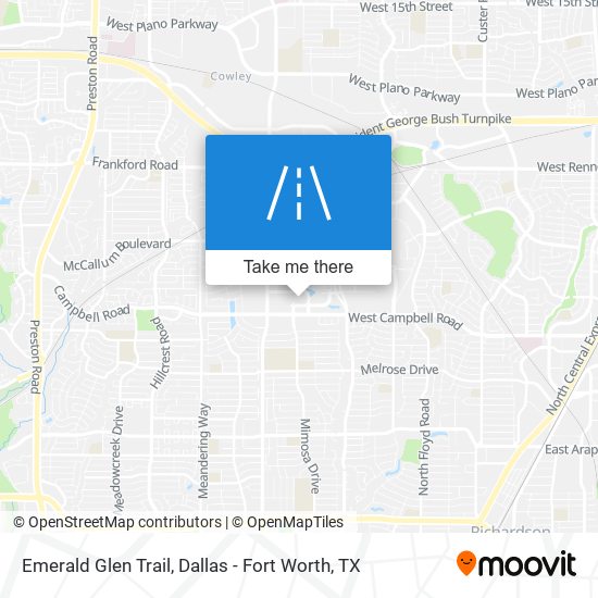 Mapa de Emerald Glen Trail