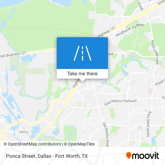 Ponca Street map