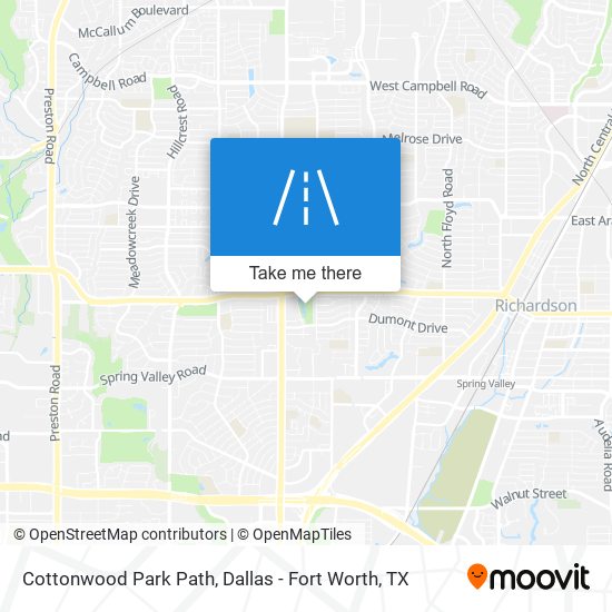 Mapa de Cottonwood Park Path