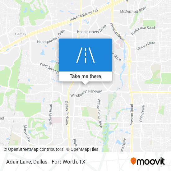 Adair Lane map
