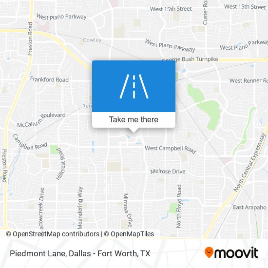 Piedmont Lane map