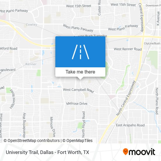 University Trail map