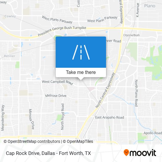 Cap Rock Drive map