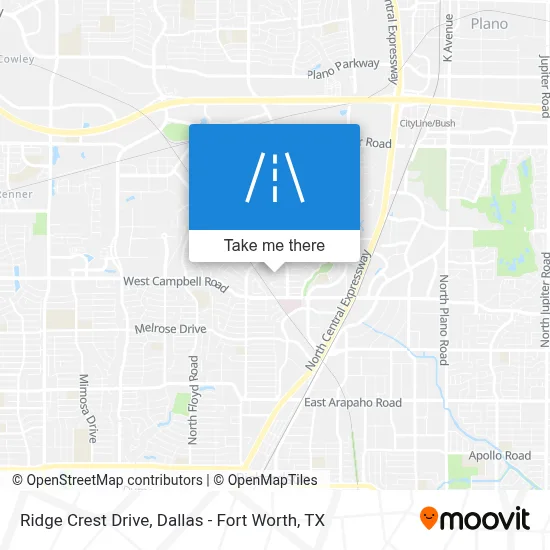 Ridge Crest Drive map