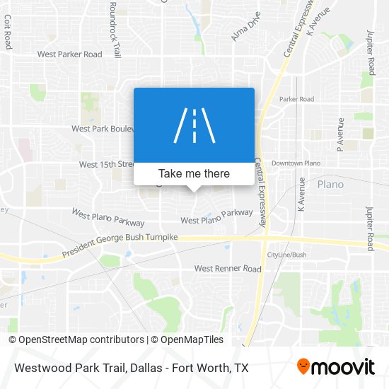 Westwood Park Trail map