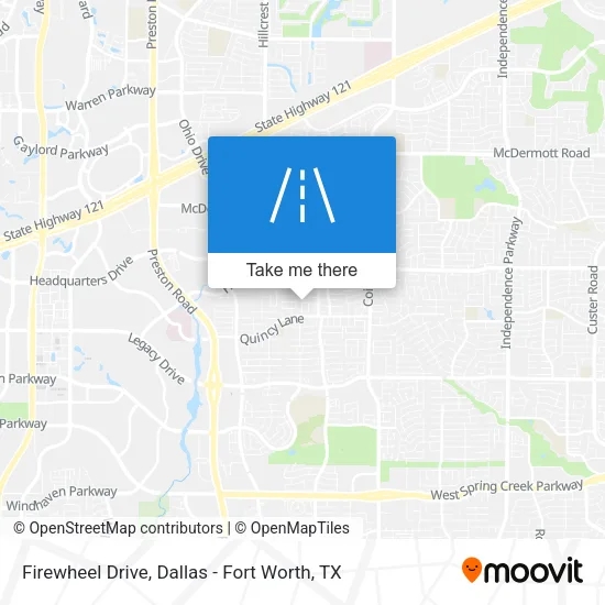 Firewheel Drive map