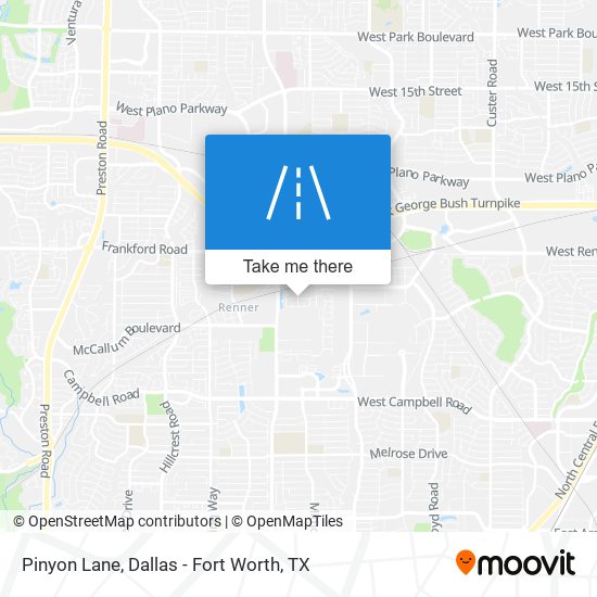 Pinyon Lane map