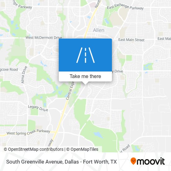 South Greenville Avenue map